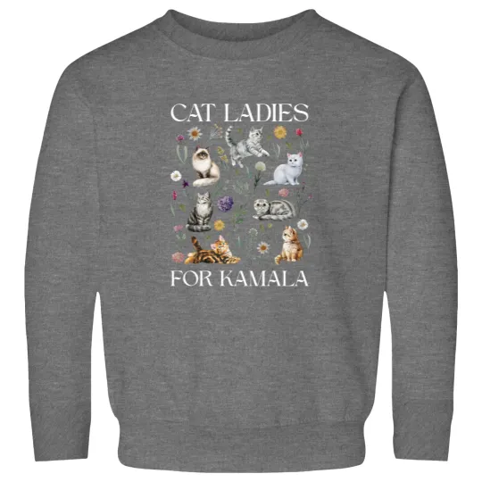 Discover Cat Ladies For Kamala Sweatshirts, Kamala Harris 2024 President Sweatshirts