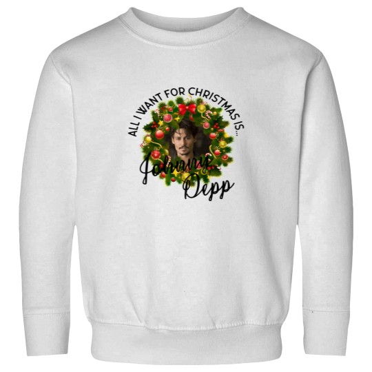 Discover All I want for Christmas is Johnny Depp Sweatshirts