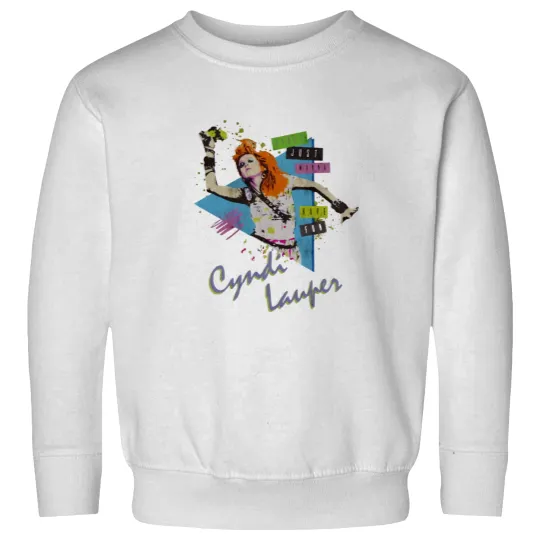 Discover Vintage Cyndi Lauper Girls Just Wanna Have Fun Sweatshirts 80S Music Sweatshirts