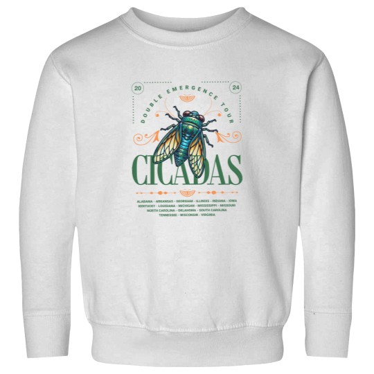 Discover Cicada 2024 Summer Tour  Sweatshirts, Funny Double Emergence Unisex Cicada Sweatshirts