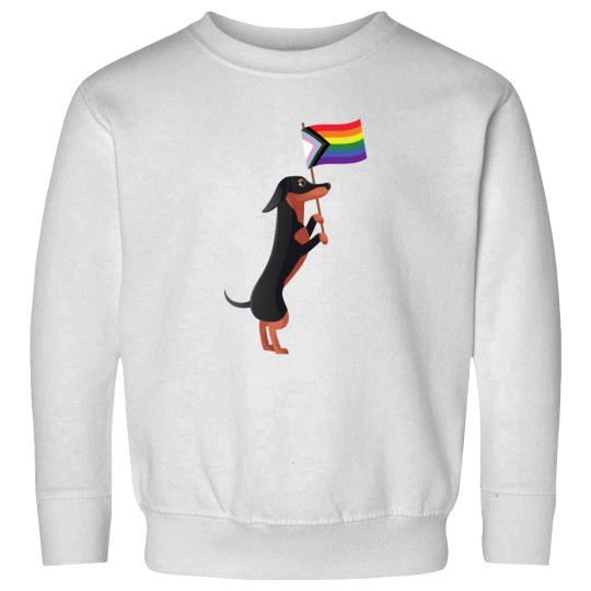 Discover Dachshund Pride Flags Lgbtq Rainbow Sweatshirts