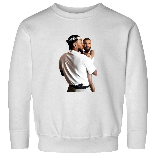 Discover Kendrick Lamar Holding Baby Drake Sweatshirts, Kendrick Lamar vs Drake Rap