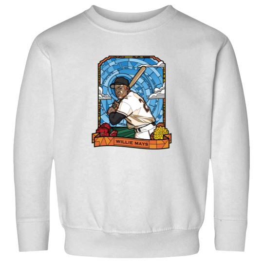 Discover WILLIE MAYS STAINED GLASS - Willie Mays - Sweatshirts