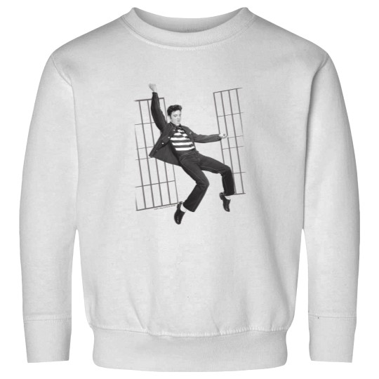 Discover Elvis Presley Jailhouse Rock Sweatshirts Licensed Rock N Roll Music Sweatshirts White