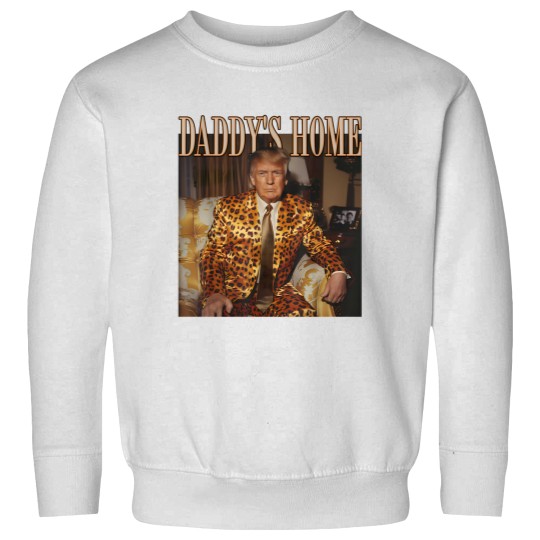 Discover Daddy's Home Trump Sweatshirts Trump 2024 Leopard Funny MAGA Sweatshirts