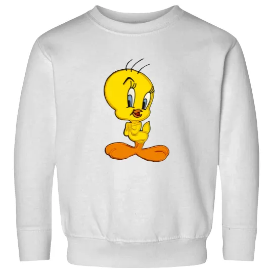 Discover Vintage 90s Warner Bros Tweety Bird Sweatshirts XL White Crewneck