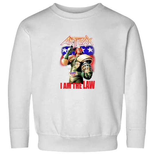 Discover Anthrax Sweatshirts Judge Dredd I AM THE LAW Sweatshirts NEW Heavy Metal Band