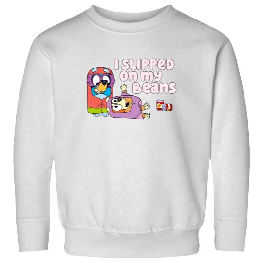 Discover I Slipped On My Beans Sweatshirts, BlueyDad Dog Sweatshirts, BlueyDad Bingo Sweatshirts