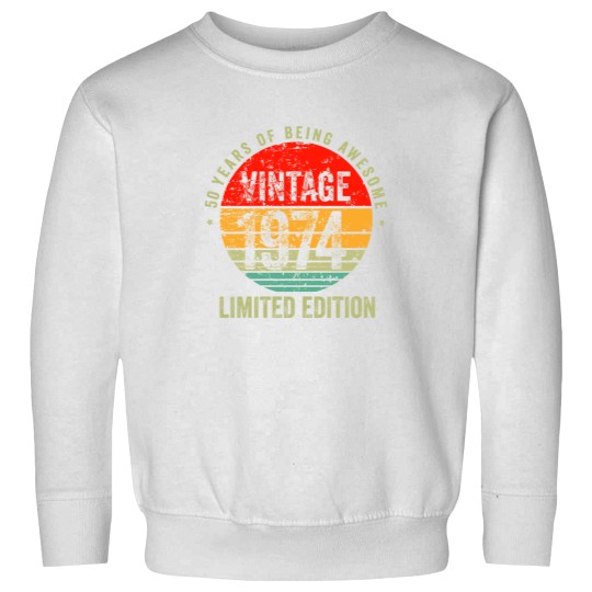 Discover Vintage 1974, 1974 vintage birthday, 50 birthday Sweatshirts