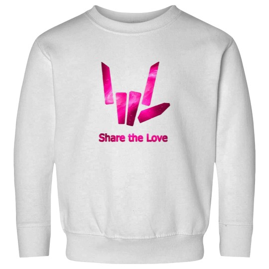 Discover Share The Love Pink Galaxy Logo Sweatshirt