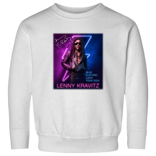 Discover Lenny Kravitz Electric Blue Light Tour 2024 Signature Unisex Sweatshirts All Size