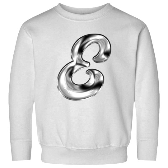 Discover Metal Liquid Alphabet Letter E Sweatshirts
