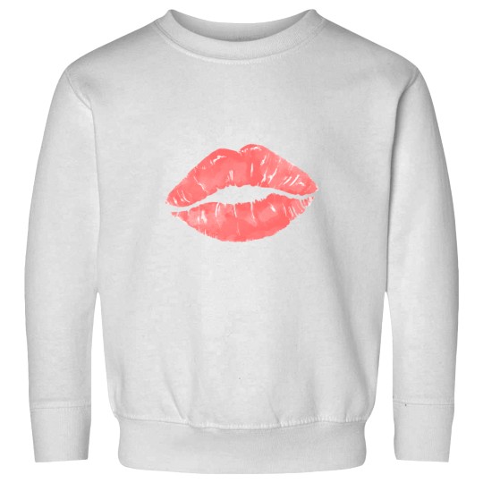 Discover Pink and Black Lipstick Stain Pattern Sweatshirts