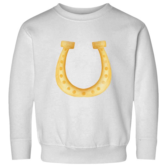 Discover Watercolor Horseshoe Painting Clip Art St Patricks Illustration Sweatshirts