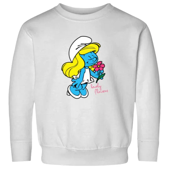 Discover Us The Smuurfs Smurfette Lovely Flowers Unisex Vintage Sweatshirts