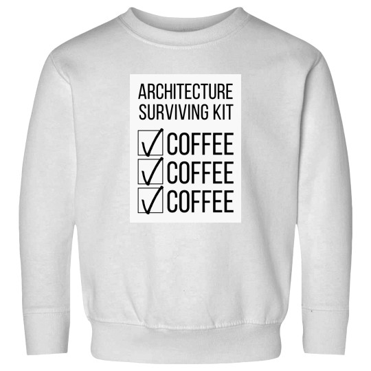 Discover Architecture Student Surviving Kit Coffee Coffee Coffee Sweatshirts
