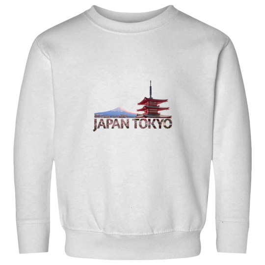 Discover Tokyo Japan Mount Fuji red Chureito Pagoda Souvenir Sweatshirts