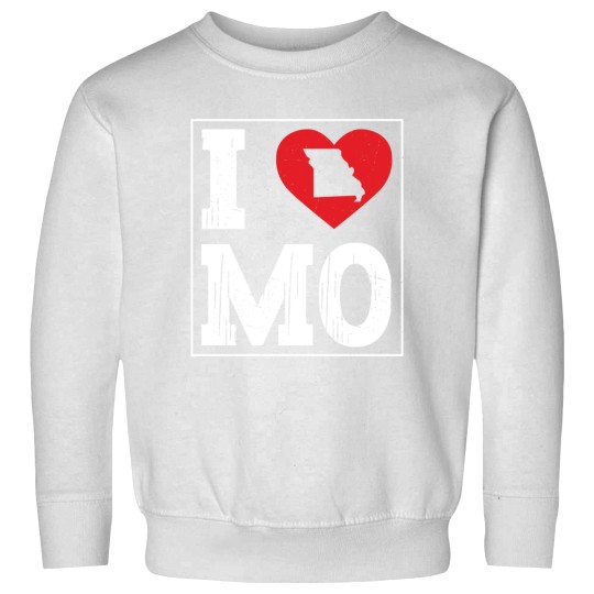 Discover I Heart Love MO Missouri City Map Classic Vintage I Love MO Sweatshirts