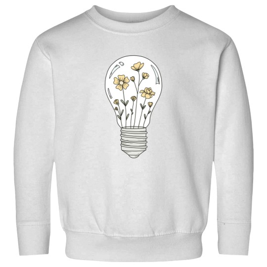 Discover Light Bulb with Yellow Flowers Sweatshirts