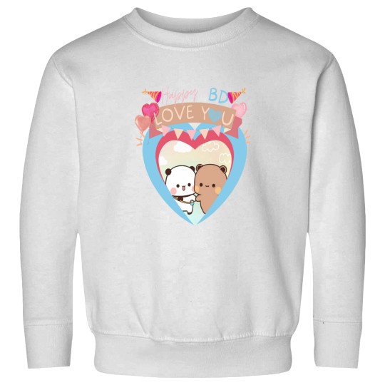 Discover BUBU DUDU PANDA BEAR loves HAPPY BIRTHDAY 2024 Sweatshirts
