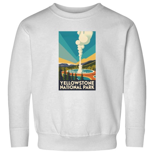 Discover A vintages Travel Art of the YStone National parks - Usss Sweatshirts