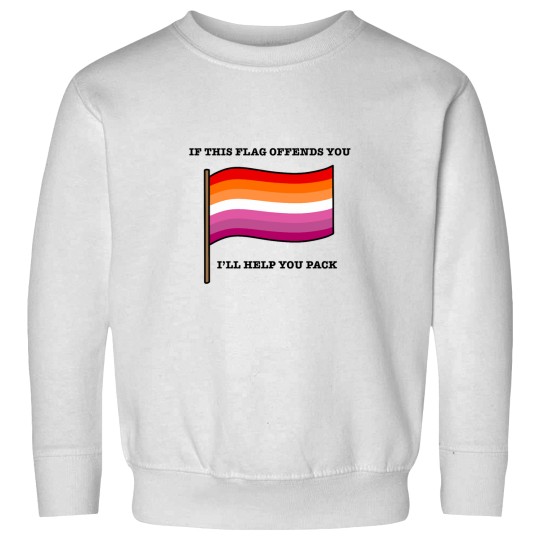 Discover Lesbian If This flags Offends You Parody Sweatshirts