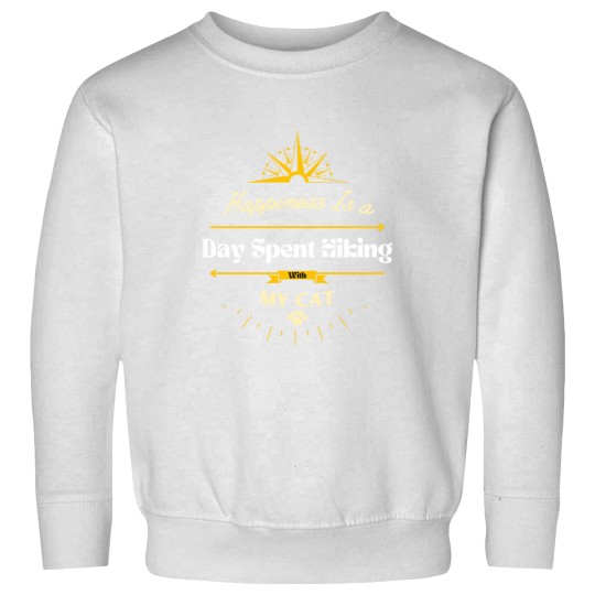 Discover Happiness is a day spent hiking with my cat Sweatshirts