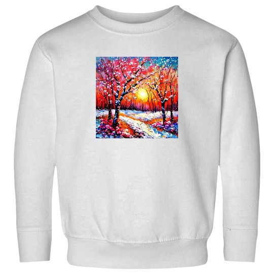 Discover Cherry trees in snow 4 Sweatshirts
