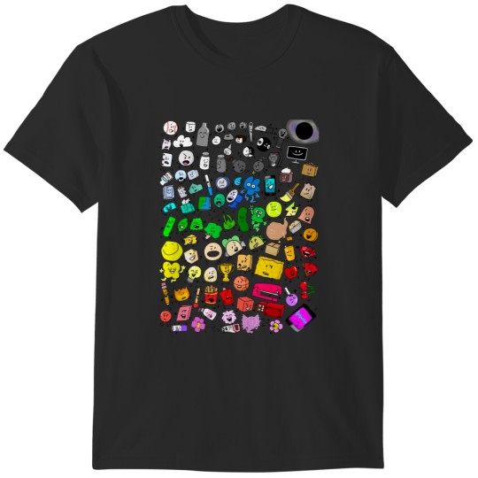 Discover BFDI Inanimate Insanity All Characters (Transparent) T-Shirts