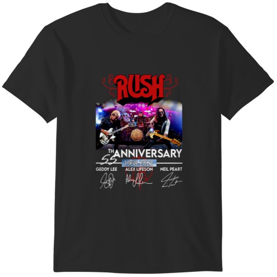 Discover 55 Years RUSH Band 1968-2023 Signatures Baby T Shirts