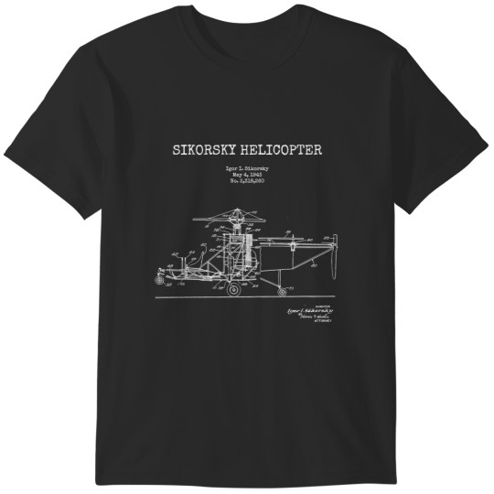 Discover Vintage Blueprint - Sikorsky Helicopter T-Shirts