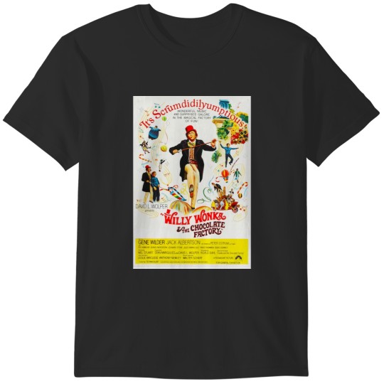 Discover Willy Wonka  the Chocolate Factory Movie Poster T-Shirts