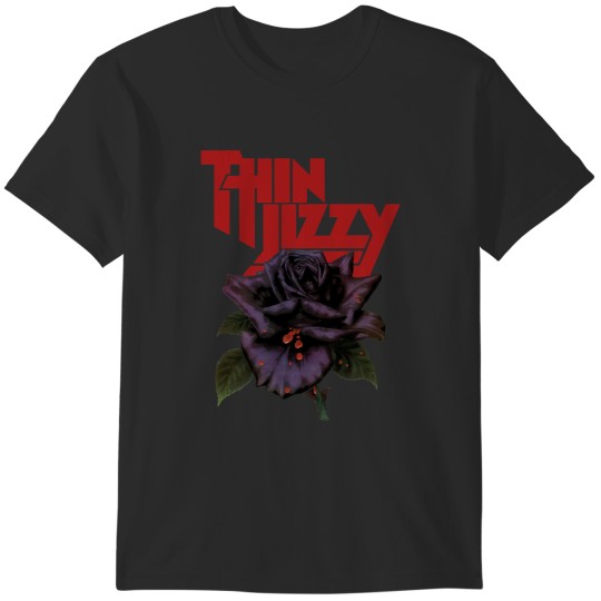 Discover New Black Rose thin Lizzy T-Shirts