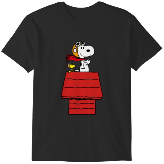Discover Snoopy Pilot Airplane T-Shirts