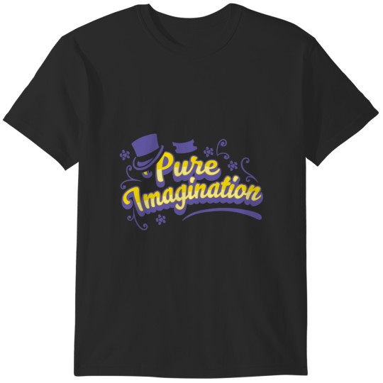 Discover Pure Imagination - Willy Wonka Sticker T-Shirts