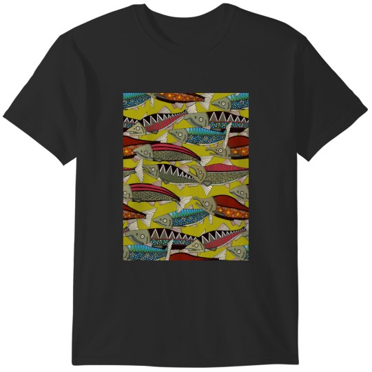 Discover Alaskan salmon chartreuse Graphic T-Shirts
