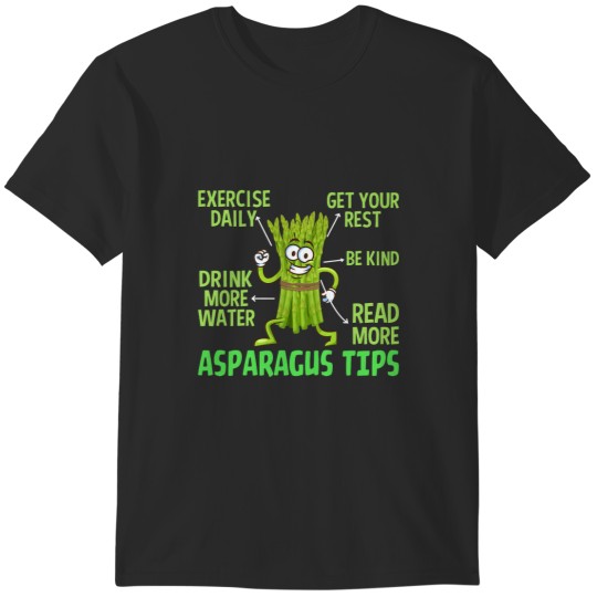 Discover Asparagus Tips Humor Vegetable Health and Fitness Novelty T-Shirts