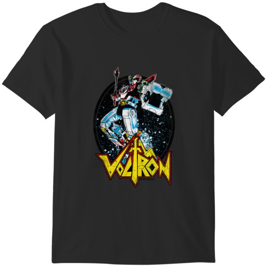 Discover Voltron De Of The Universe Distressed Action Logo T-Shirts