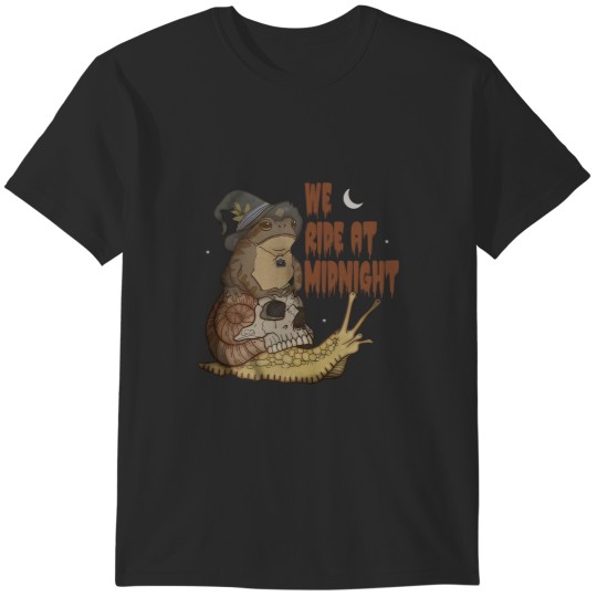 Discover We Ride At Midnight Witchy Frog Goblincore Snail and Toad T-Shirts