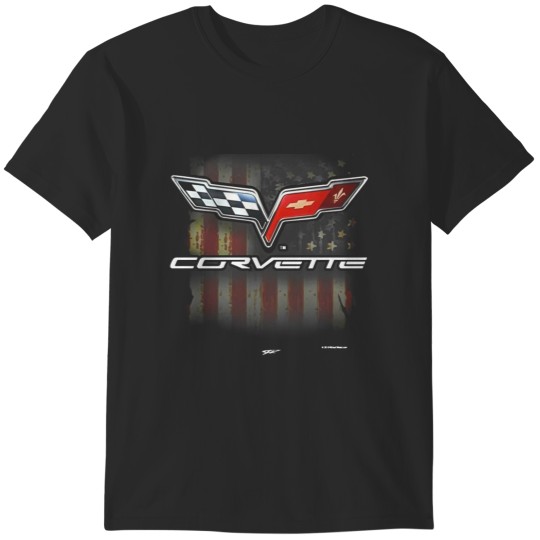 Discover C6 Logo & American Flag Shirt -  C6 T-Shirts