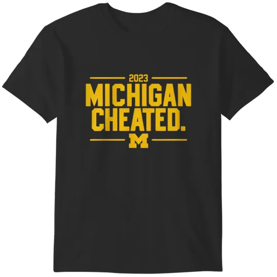 Discover Michigan Cheated College Football Fan T-Shirts