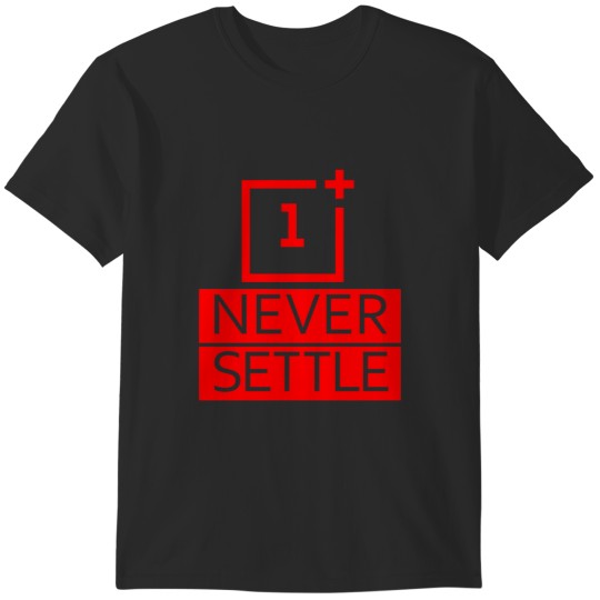 Discover OnePlus Never Settle Logo T-Shirts