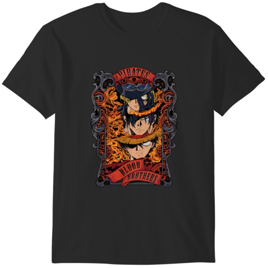Discover Blood Brothers Luffy Ace Sabo T-Shirts