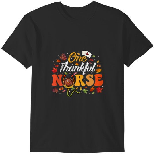 Discover One Thankful  Stethoscope Turkey Autumn T-Shirts