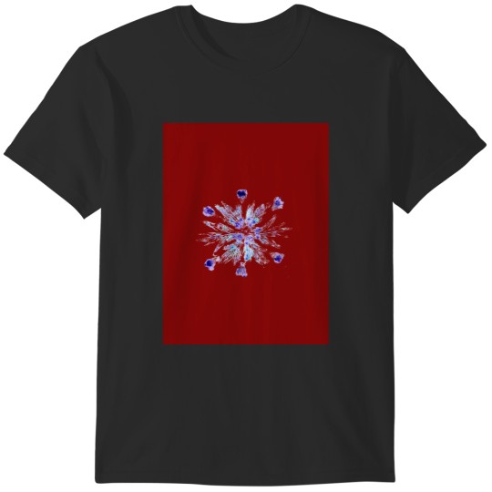 Discover _Snowflake_ nature print (red background) Graphic T-Shirts