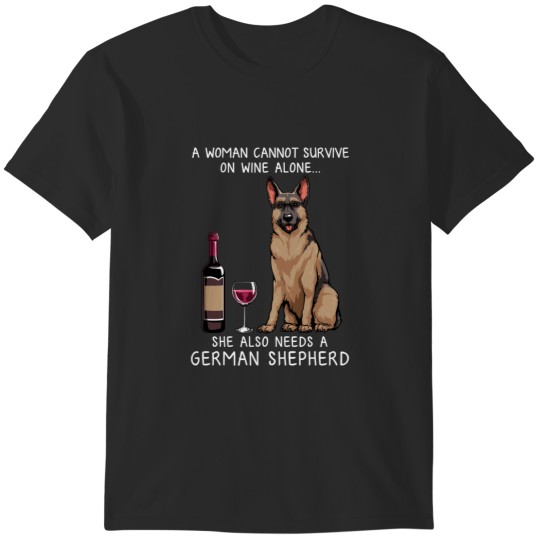 Discover German Shepherd and Funny Dog  Fitted V-Neck T-Shirts