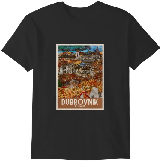 Discover Dubrovnik Croatia Travel Art T-Shirts