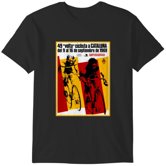 Discover VOLTA CICLISTA CATALUNA Vintage Bike Race Advertising Print T-Shirts