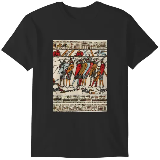 Discover The Bayeux TAPESTRY BATTLE OF HASTINGS NORMAN KNIGHTS T-Shirts