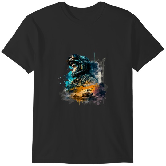 Discover Soldier watercolor print T-Shirts